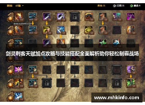 剑灵刺客天赋加点攻略与技能搭配全面解析助你轻松制霸战场