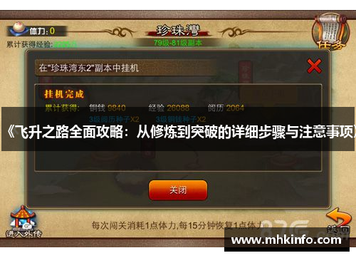 《飞升之路全面攻略：从修炼到突破的详细步骤与注意事项》
